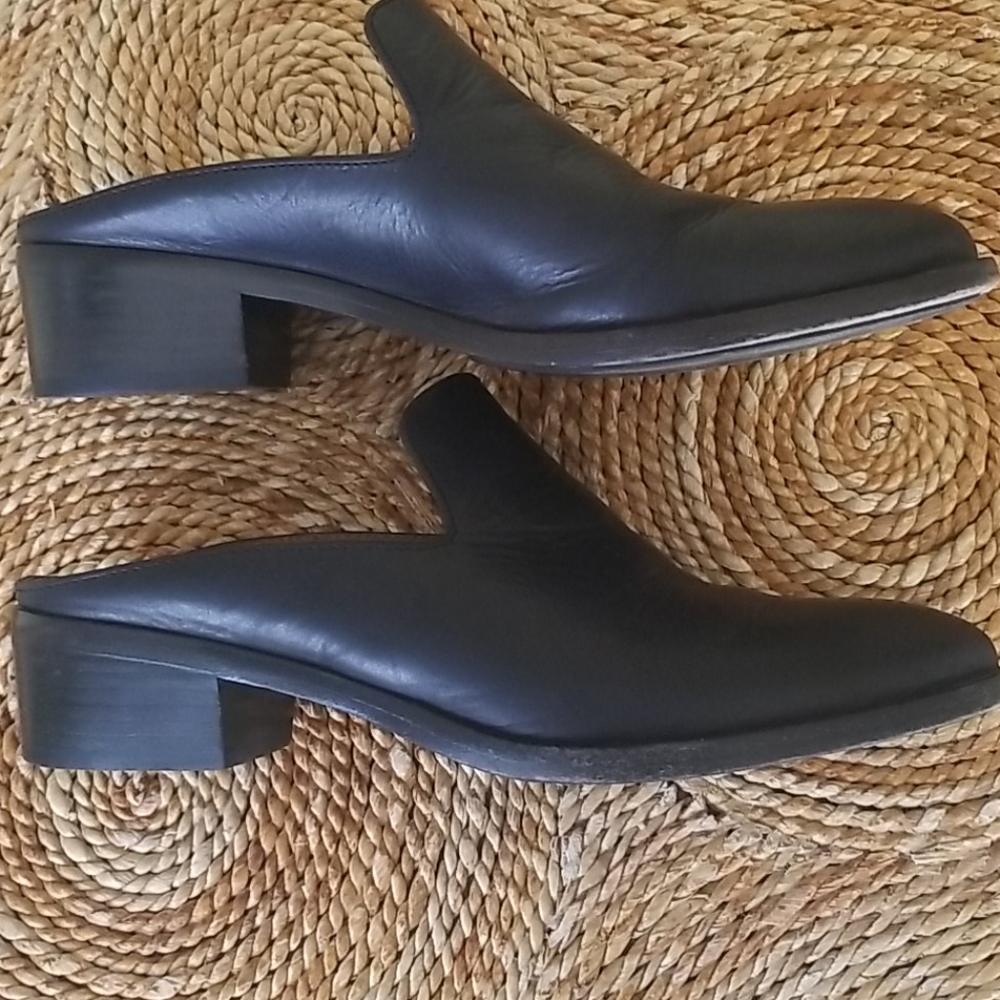 Frye Black Mules